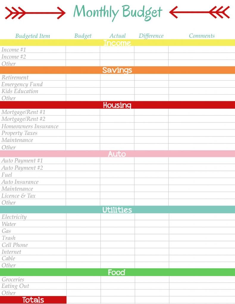 home management binder monthly budget diy home sweet home budget book template